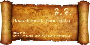 Hauszknecht Henrietta névjegykártya