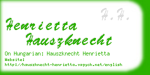 henrietta hauszknecht business card